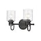 Z-Lite Kinsley 2 Light Vanity, Matte Black And Clear Seeded 340-2V-MB - alternate 1